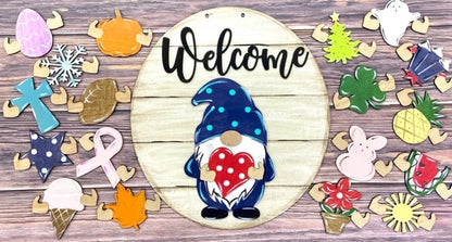 🔥 BIG SALE - 48% OFF🔥🔥 🎉-Cute 3D Seasonal Interchangeable Gnome Door Hanger